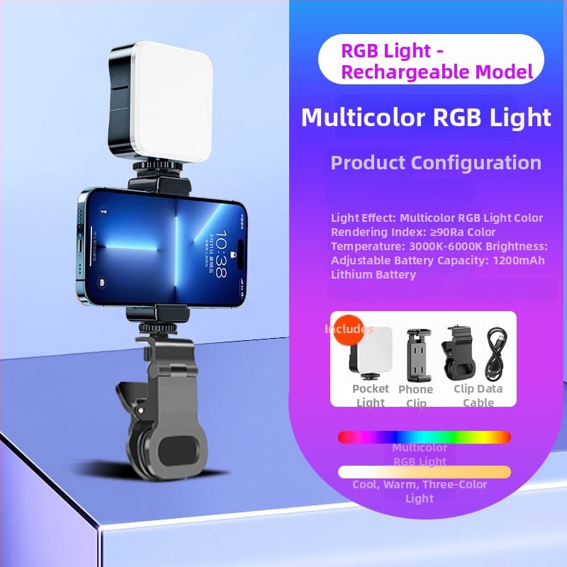 LED töltőfény fotózásra — kézi használat, háromszínű hőmérséklet, 10W alatt, élő közvetítéshez