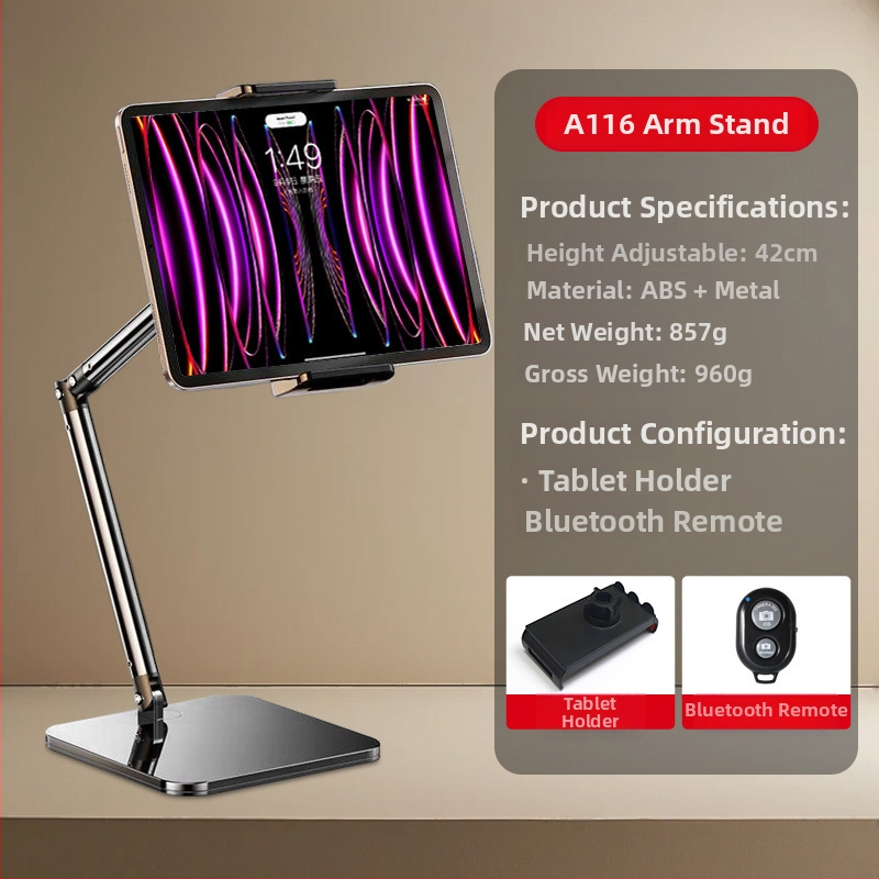 Stojan na stol pre telefón pre živé vysielanie – hliníková zliatina, nosnosť do 2 kg, hmotnosť 950 g, model 000865