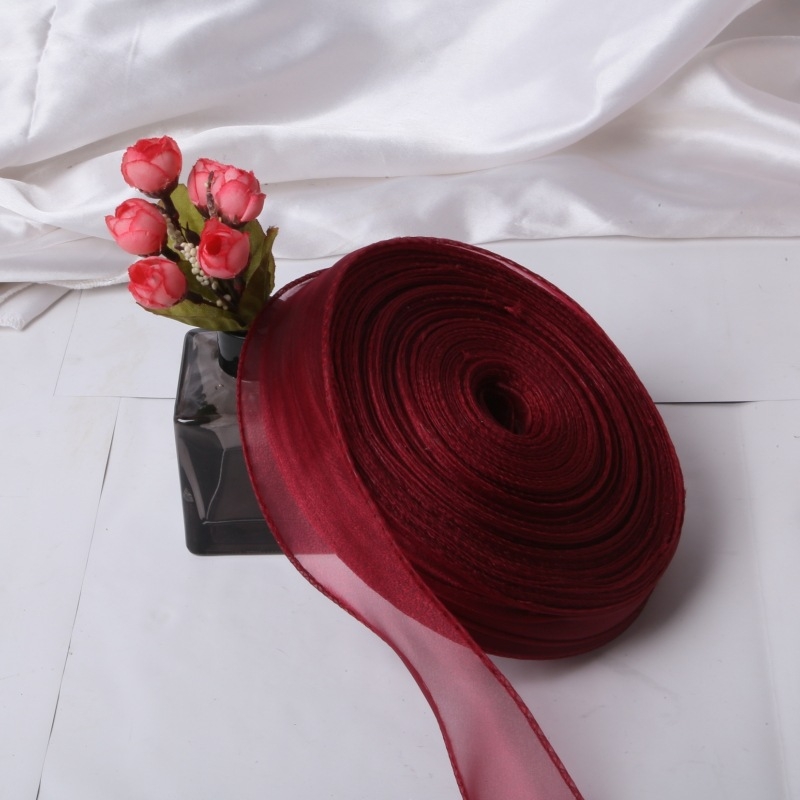 Next gift Poliester gazasta vrpca s ribljim repom, čist rub, za bukete cvijeća, ručna izrada DIY