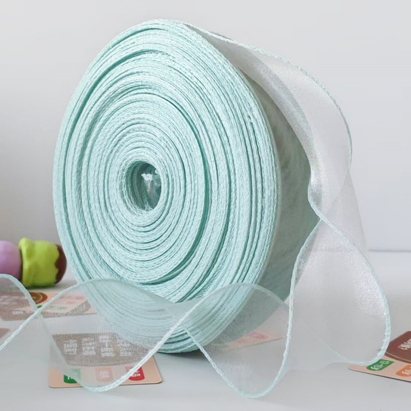 Next gift Poliester gazasta vrpca s ribljim repom, čist rub, za bukete cvijeća, ručna izrada DIY