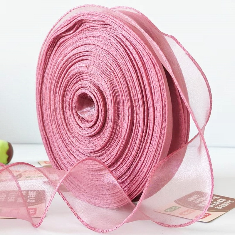 Next gift Poliester gazasta vrpca s ribljim repom, čist rub, za bukete cvijeća, ručna izrada DIY