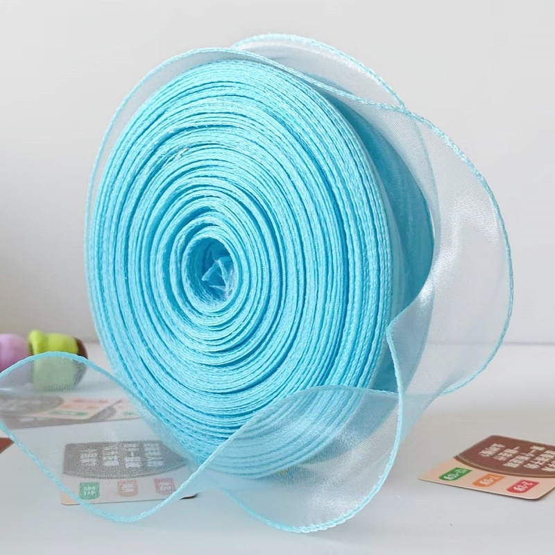 Next gift Poliester gazasta vrpca s ribljim repom, čist rub, za bukete cvijeća, ručna izrada DIY