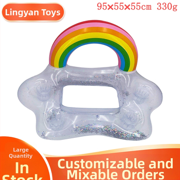 PVC nafukovacia vodná hračka pre deti – hrubšie nafukovacie plávajúce lôžko na vodu, PVC materiál, vhodné pre vek 7–14 rokov