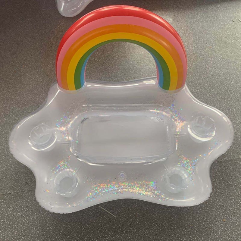 PVC felfújható vízi játék gyerekeknek – vastagított felfújható úszóplatform a vízhez, PVC anyag, 7–14 éveseknek megfelelő