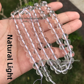 Prirodne bijele kristalne perle – polutovarne prozirne perle za DIY narukvicu i ogrlicu