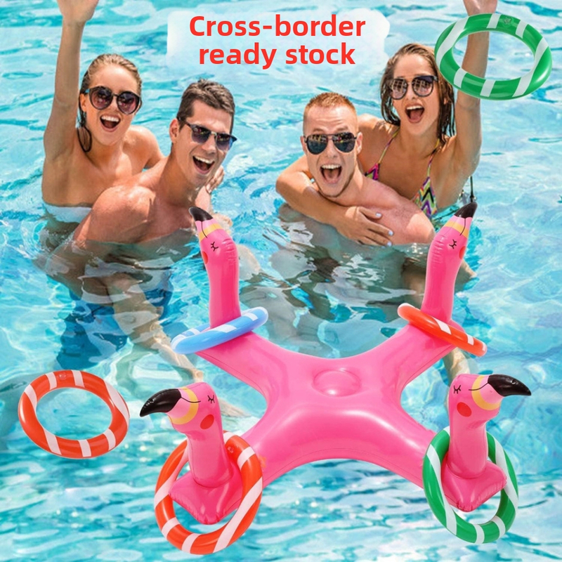 PVC nafukovacia hračka na vodu v tvare kríža – plávajúci flamingo kríž