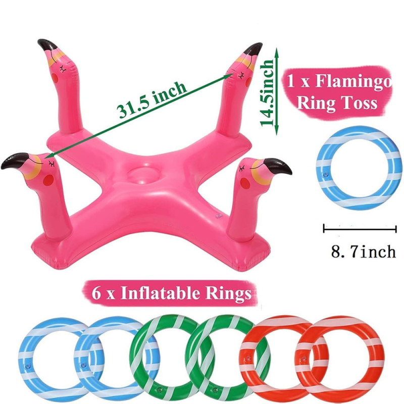 PVC felfújható kereszt alakú vízijáték – flamingó kereszt úszó