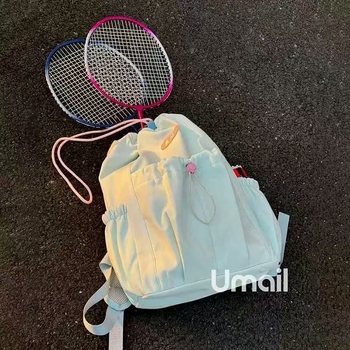 Чанта за бадминтон/тенис, полиестерна спортна раница без лого