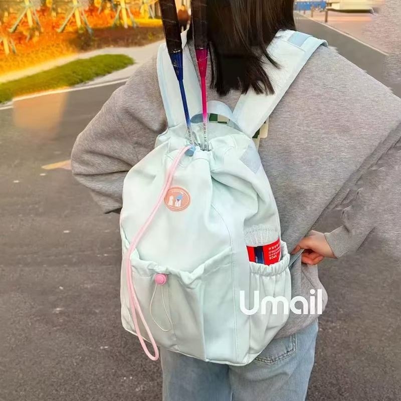 Чанта за бадминтон/тенис, полиестерна спортна раница без лого