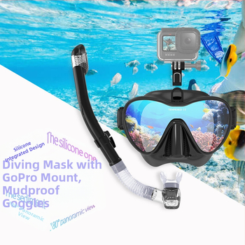 Maska za ronjenje s GoPro nosačem, set za slobodno ronjenje i šnorkanje