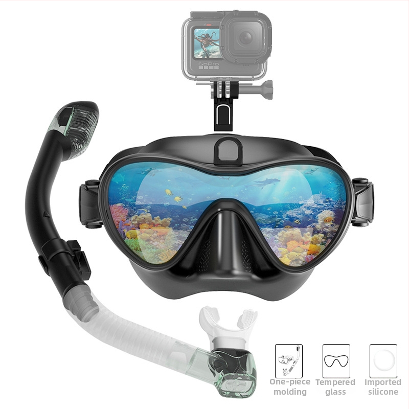 Maska za ronjenje s GoPro nosačem, set za slobodno ronjenje i šnorkanje