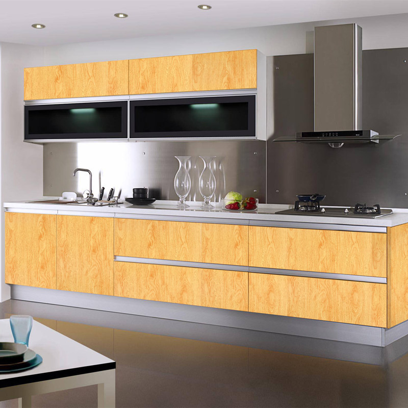 Tapeta s drvnim uzorkom, vodootporna zidna naljepnica za renoviranje namještaja, PVC, ravna zidna naljepnica, moderni minimalistički stil.