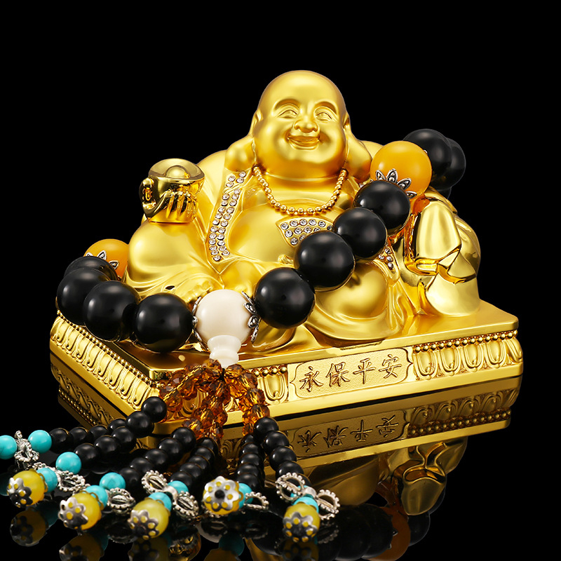Automobilska dekorativna figura od legure, Buda Maitreya, kineski tradicionalni stil, dekoracija, mogućnost prilagođene obrade