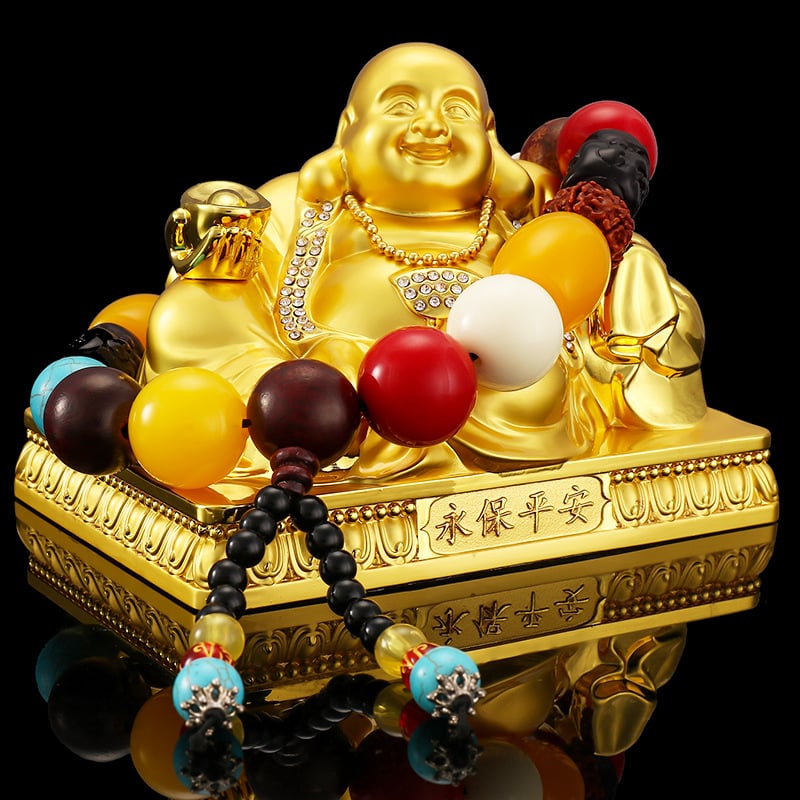 Automobilska dekorativna figura od legure, Buda Maitreya, kineski tradicionalni stil, dekoracija, mogućnost prilagođene obrade