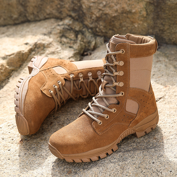 5314 Uniszex vízálló kétoldalas bőr csizma oldalsó cipzárral futásra, túrázásra és kempingezésre