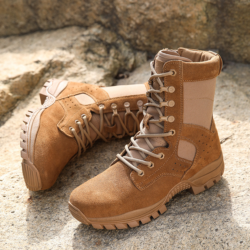 5314 Uniszex vízálló kétoldalas bőr csizma oldalsó cipzárral futásra, túrázásra és kempingezésre