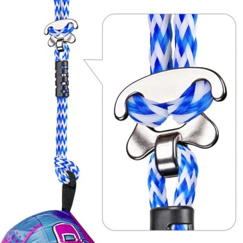 Nagy teherbírású csónak vontató kötél rozsdamentes csatlakozóval, 12 láb hosszú, PE anyagú