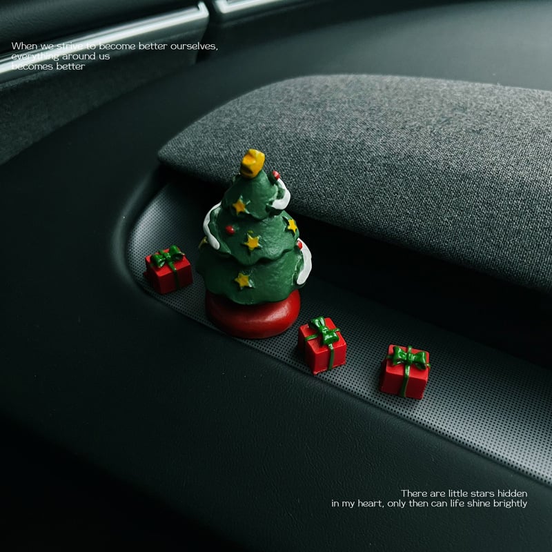Смолено автомобилно интериорно украшение за централна конзола – лек лукс стил, симпатично мини коледно украшение