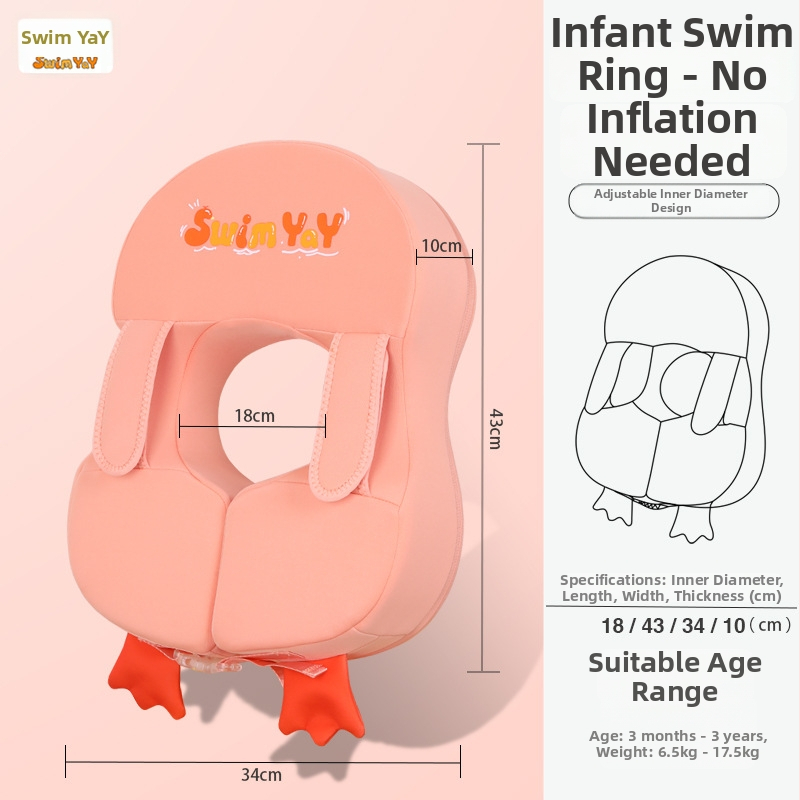 Dječji podlaktni plivački prsten s motivom pingvina, bez nadimanja, Ya006, ekološki materijal