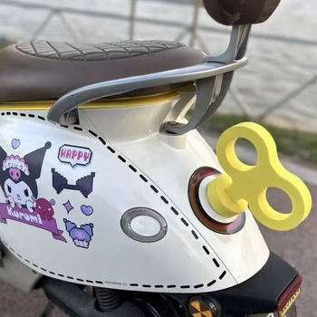 Decor pentru partea din spate a scuterului Luna Yadi, material EVA, stil desen animat, marcă Hengtai, formă figure-8