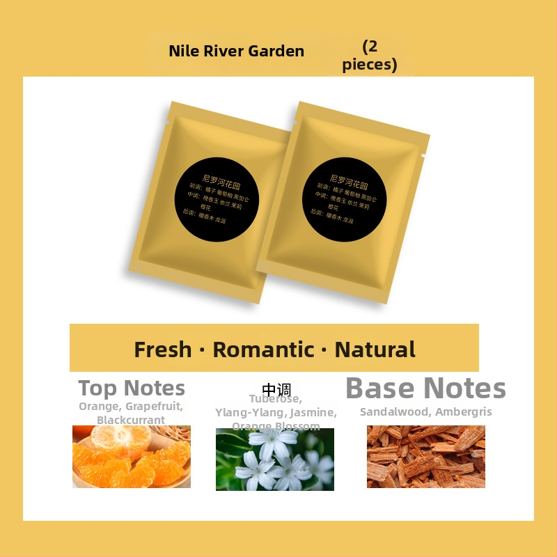 Auto mirisni ukras LA'vieparfaite s metalnim držačem parfema; funkcije: dekoracija, aromatiziranje i uklanjanje mirisa; mirisi: Nile garden, white tea, bitter orange leaf & oud; rok trajanja: tri godine