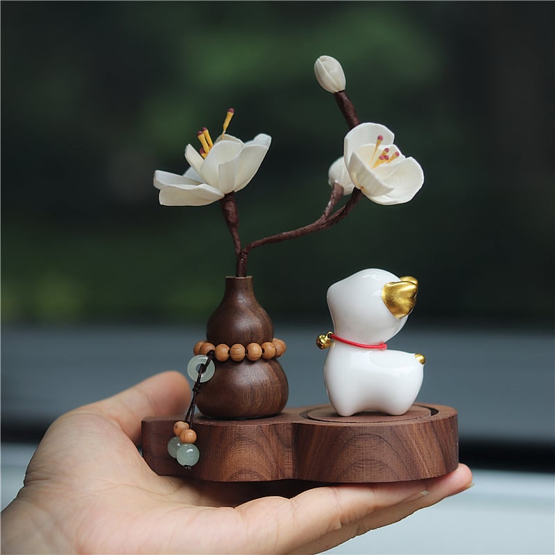 Ornament interior auto pentru consola centrală, aromaterapie, material metalic, stil modern