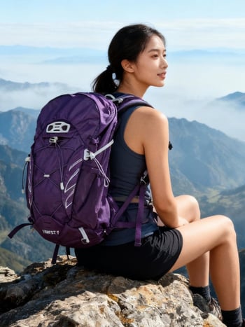 Rucsac de drumeție cu sistem de curele cu aer, material nylon, căptușeală din nylon, unisex