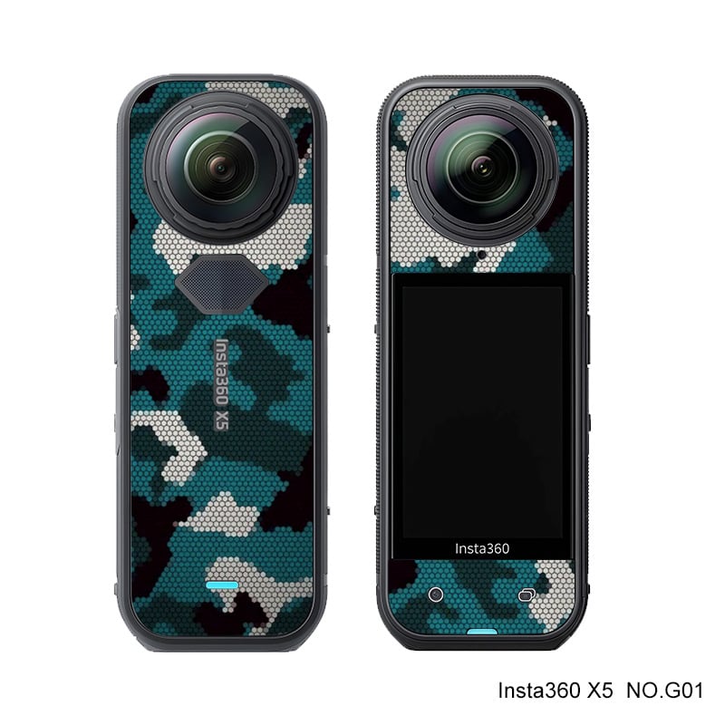 Insta360 X5 védő matricás fólia - ultra vékony, ragasztó nélküli, PVC anyag, kreatív matrica fólia, egyedi tervek Shadow Stone Insta360 X4-hez