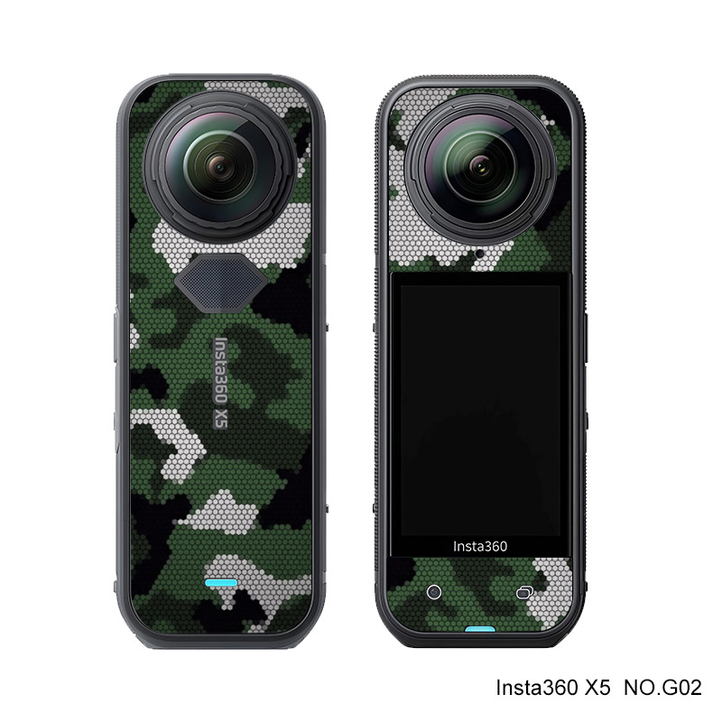 Insta360 X5 védő matricás fólia - ultra vékony, ragasztó nélküli, PVC anyag, kreatív matrica fólia, egyedi tervek Shadow Stone Insta360 X4-hez