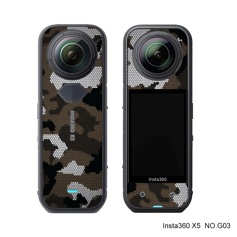 Insta360 X5 védő matricás fólia - ultra vékony, ragasztó nélküli, PVC anyag, kreatív matrica fólia, egyedi tervek Shadow Stone Insta360 X4-hez