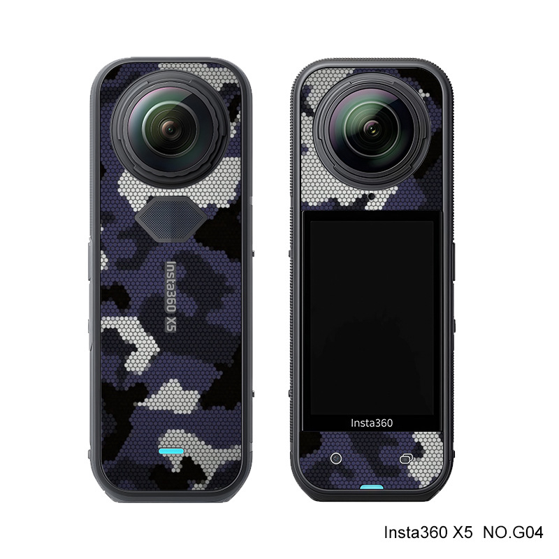 Insta360 X5 védő matricás fólia - ultra vékony, ragasztó nélküli, PVC anyag, kreatív matrica fólia, egyedi tervek Shadow Stone Insta360 X4-hez