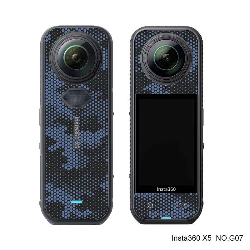 Insta360 X5 védő matricás fólia - ultra vékony, ragasztó nélküli, PVC anyag, kreatív matrica fólia, egyedi tervek Shadow Stone Insta360 X4-hez