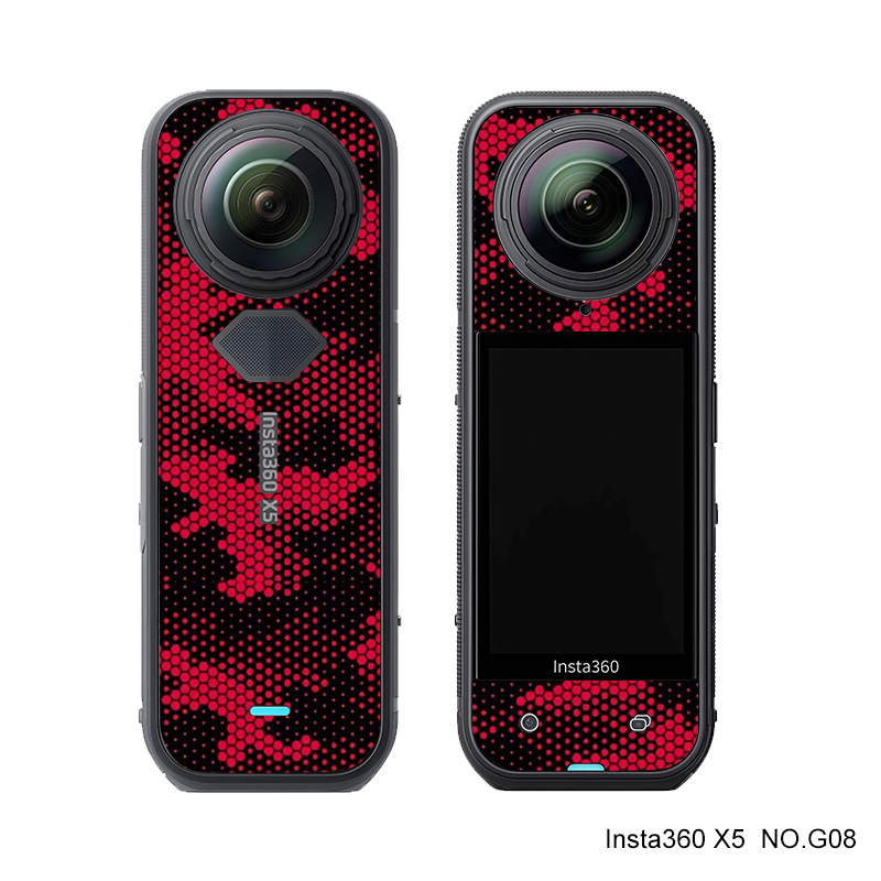 Insta360 X5 védő matricás fólia - ultra vékony, ragasztó nélküli, PVC anyag, kreatív matrica fólia, egyedi tervek Shadow Stone Insta360 X4-hez