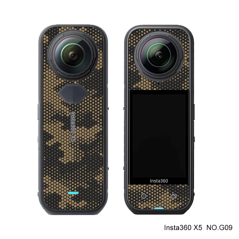 Insta360 X5 védő matricás fólia - ultra vékony, ragasztó nélküli, PVC anyag, kreatív matrica fólia, egyedi tervek Shadow Stone Insta360 X4-hez