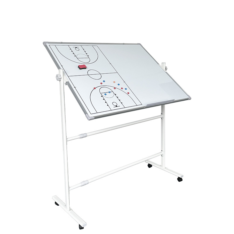 Összecsukható mágneses taktikai tábla kosárlabdára és futballra, állvánnyal, kétoldalas, alumíniumötvözet keret, kód zjszsb-001