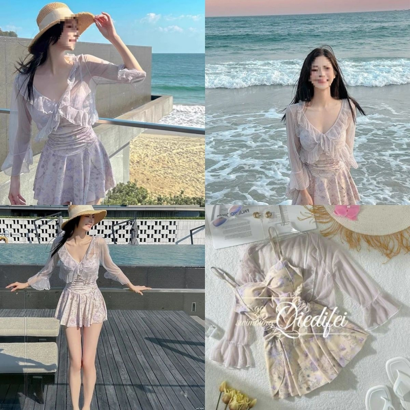 Egy darabos UV-védett női fürdőruha, tejillatú illattal, hasi fedés és karcsúsító hatás, nyaraláshoz a tengerparton, kiváló minőség