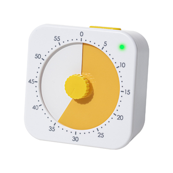 Cronometru magnetic vizual pentru autodisciplina elevilor și gestionarea studiului, cuarț alimentat cu baterii, design pătrat