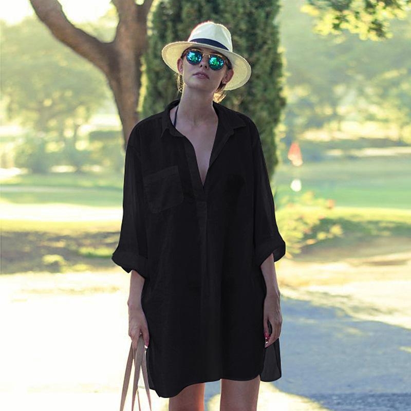 Plaža cover-up s UV zaštitom — ženski ljetni plažni komad, set za parove (Materijal: Polyester; Sastav: Polipropilen)