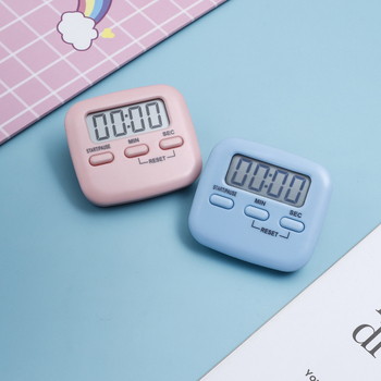 Cronometru de numărătoare inversă cu reminder - carcasă ABS dreptunghiulară, mișcare electronică, afișaj LCD numeric, cronograf, alimentare cu baterie