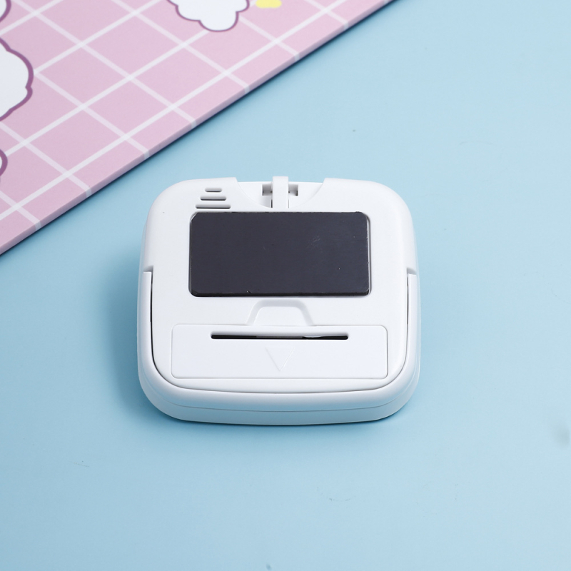 Cronometru de numărătoare inversă cu reminder - carcasă ABS dreptunghiulară, mișcare electronică, afișaj LCD numeric, cronograf, alimentare cu baterie