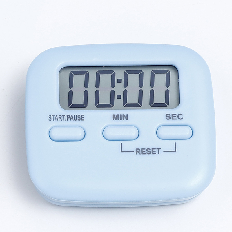 Cronometru de numărătoare inversă cu reminder - carcasă ABS dreptunghiulară, mișcare electronică, afișaj LCD numeric, cronograf, alimentare cu baterie