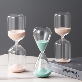 Sat s borosilikatnim staklom, ručno puhan, Xin lai, viseća dekorativna ukras, mjerenje vremena 15/30/60 minuta