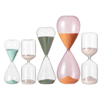 Sat s borosilikatnim staklom, ručno puhan, Xin lai, viseća dekorativna ukras, mjerenje vremena 15/30/60 minuta