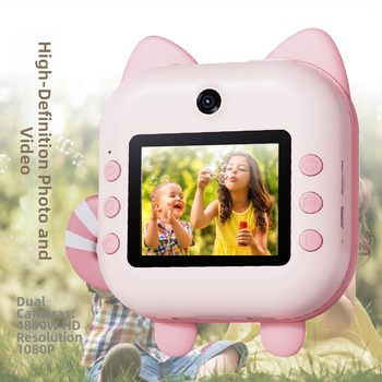 Detská okamžitá kamera s tlačou, model M2, 2,4-palcový LCD, 48 MP, TF pamäťová karta, batéria 1200 mAh