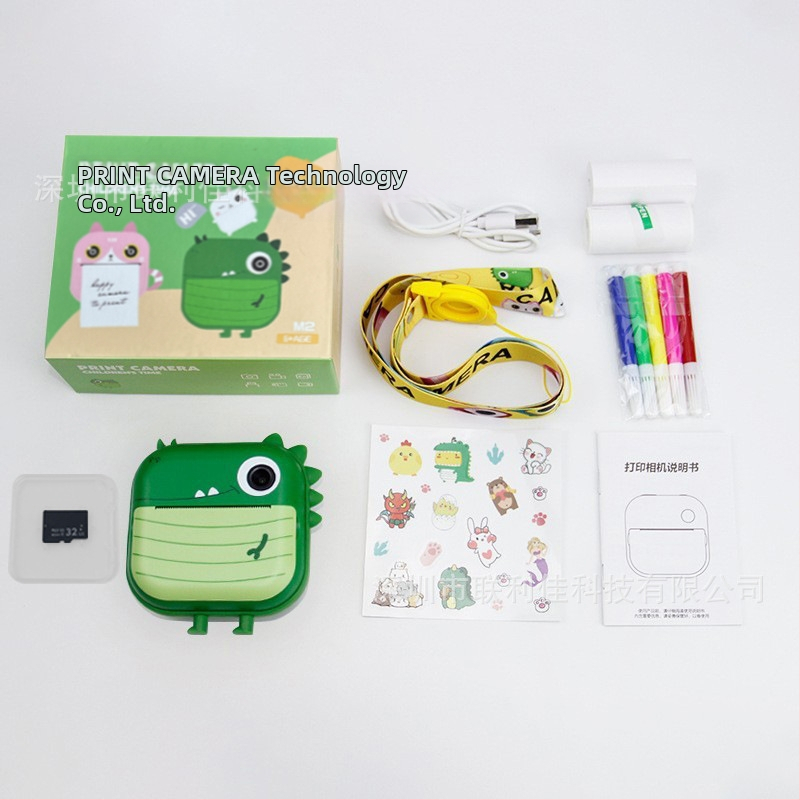 Detská okamžitá kamera s tlačou, model M2, 2,4-palcový LCD, 48 MP, TF pamäťová karta, batéria 1200 mAh