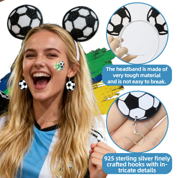 Oems футболна лента за глава – декоративни реквизити за Световното първенство, геометричен модел, полу-ручна и полу-механична изработка