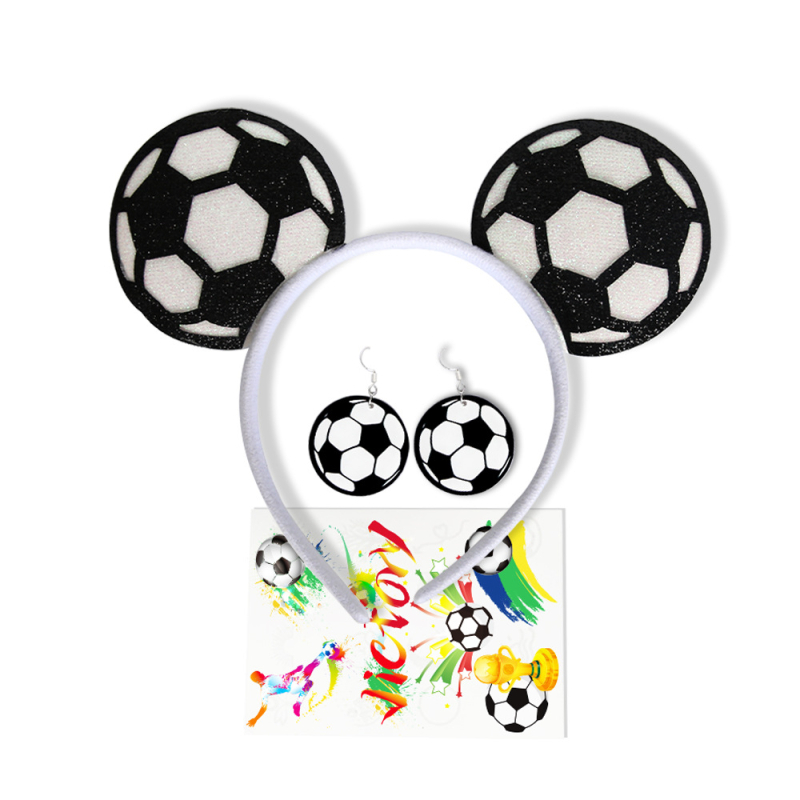 Oems футболна лента за глава – декоративни реквизити за Световното първенство, геометричен модел, полу-ручна и полу-механична изработка