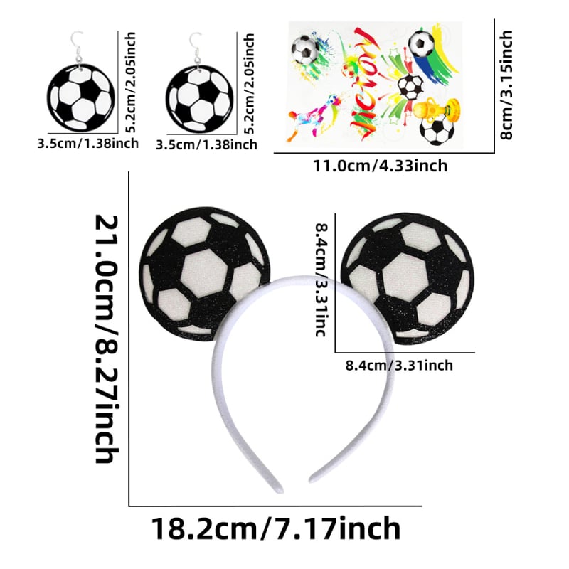 Oems футболна лента за глава – декоративни реквизити за Световното първенство, геометричен модел, полу-ручна и полу-механична изработка