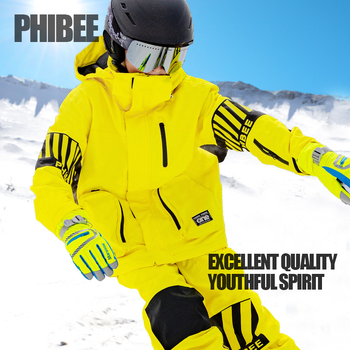 Phibee uniszex gyerek síoverál, vízálló 10000mm, szélálló, lélegző, polár fleece bélés, mercerizált velúr pamut töltet