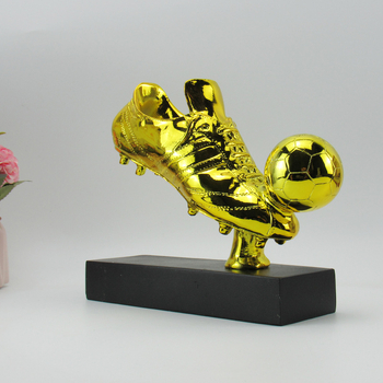 Τρόπαιο Χρυσού Παπουτσιού Ποδοσφαίρου – Διακοσμητικό από Ρητίνη με Προσαρμοσμένο Λογότυπο